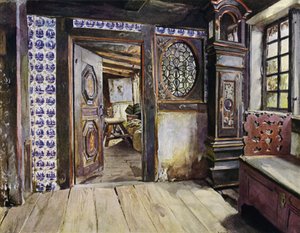 Sala nella casa E Harden a Neuengamme, vicino ad Amburgo da Hermann Haase