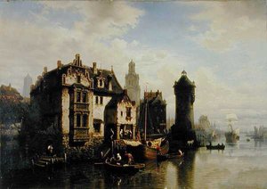 Vista di Rotterdam da Hermann Meyerheim
