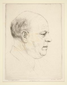 H. N. Bialik (ritratto di testa di profilo) da Hermann Struck