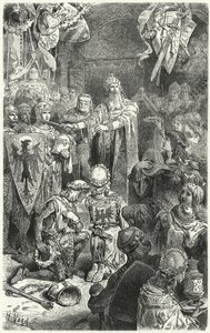 Federico Barbarossa a un banchetto a Magonza da Hermann Vogel