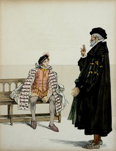 Enrico IV (1553-1610) davanti al suo professore La Gaucherie. Illustrazione di Hermann Vogel (1856-1918) in "Enrico IV" da Hermann Vogel