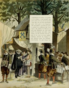 Enrico IV (1553-1610) alla fiera di Saint Germain, dopo il suo matrimonio, 16 dicembre da Hermann Vogel