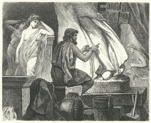 Lo studio dello scultore ateniese Prassitele da Hermann Vogel