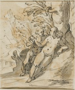Adamo ed Eva Sotto un Albero (recto); Due Uomini in Disputa (verso)