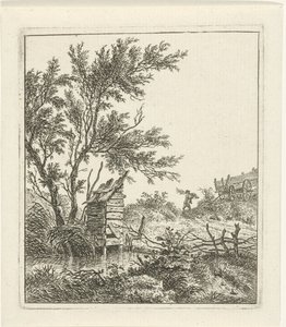Paesaggio con raccoglitore di legna da Hermanus Fock