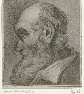Ritratto di un anziano, di profilo