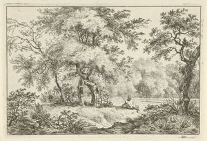 Uomo che riposa nel bosco da Hermanus Fock