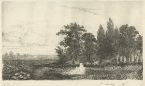 Uomo e donna presso un ruscello al margine del bosco