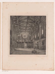 Interno di una sala gotica nel Palazzo Kneuterdijk da Hermanus Johannes van den Hout