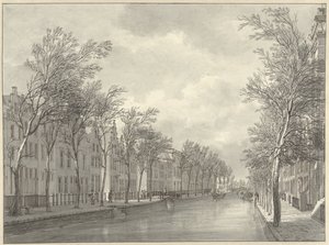 Veduta del Rapenburg a Leida dal Ponte Verde, 1807
