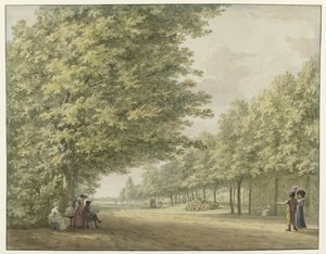 Veduta nei giardini della villa Zandbergen da Hermanus Numan