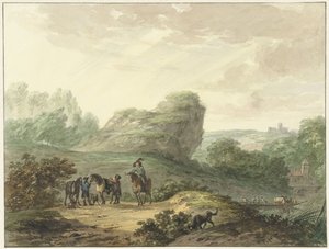 Paesaggio con cavalieri da Hermanus Numan