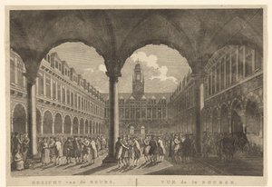 Vista del cortile della Borsa di Hendrik de Keyser da Hermanus Petrus Schouten (possibly)