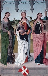 Santa Caterina, la Vergine Maria e Santa Barbara, dall