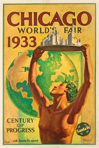 Manifesto che Pubblicizza la Fiera Mondiale del 1933 a Chicago da Hernando Villa