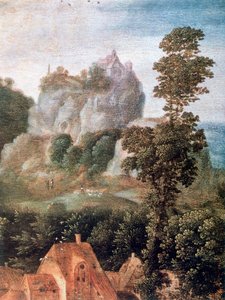 Fuga in Egitto (dettaglio), c. 1530-1550 da Herri met de Bles