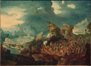 Paesaggio con Portamento della Croce da Herri met de Bles