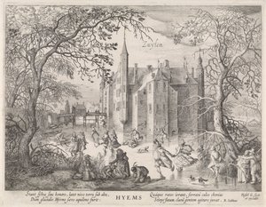Attività sul ghiaccio prima di Castel Zuylen
