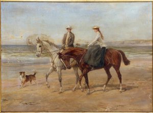 Cavalieri sulla riva da Heywood Hardy