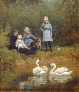 Guardando i cigni da Heywood Hardy