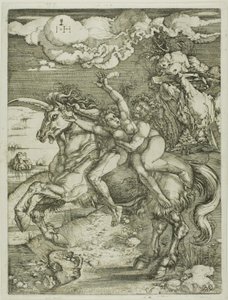 Il rapimento di Proserpina su un unicorno da Hieronymous Hopfer