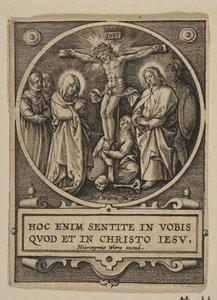 La crocifissione (copia rovesciata) da Hieronymous Wierix