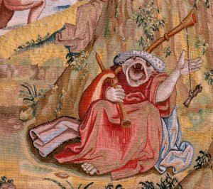 Arazzo fiammingo. Serie Quattro arazzi dopo Hieronymus Bosch. Sant