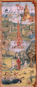 Arazzo fiammingo. Serie Quattro arazzi dopo Hieronymus Bosch. Il Giardino delle Delizie. Quarto arazzo della serie. Modello Ispirato dall