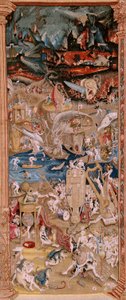 Arazzo fiammingo. Serie Quattro arazzi dopo Hieronymus Bosch. Il Giardino delle Delizie. Quarto arazzo della serie. Modello ispirato dall