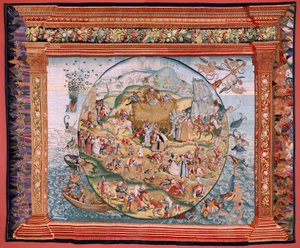 Arazzo fiammingo. Serie Quattro arazzi dopo Hieronymus Bosch. Tribolazioni della vita umana. Terzo arazzo della serie. Modello Ispirato dall