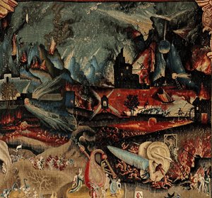 Il giardino delle delizie terrene, ca. 1560 (arazzo) da Hieronymus (after) Bosch