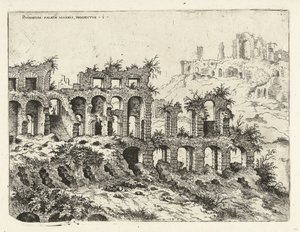 Veduta del Colosseo e del Palatino da Hieronymus Cock