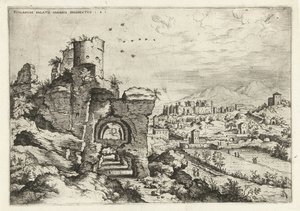 Vista del Palatino sulle Terme di Caracalla