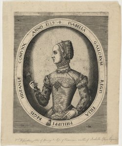 Isabella, terza moglie di Filippo II di Spagna da Hieronymus Cock