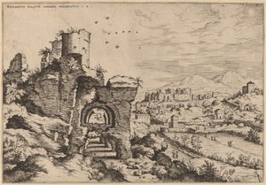 Rovine sul Palatino, guardando verso le Terme di Caracalla