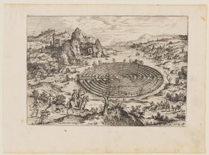 Il labirinto cretese, da Paesaggi con scene bibliche e mitologiche