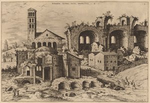 Il Tempio di Augusto e Faustina, il Tempio di Divus Romulus e la Basilica di Costantino da Hieronymus Cock