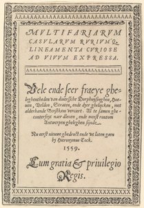 Frontespizio di "Multifariarum Casularum" da Hieronymus Cock