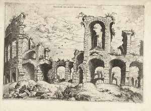 Seconda vista del Colosseo a Roma da Hieronymus Cock