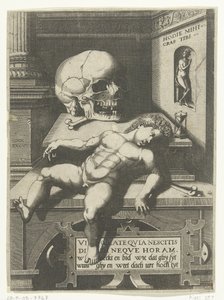 Vanitas con bambino e teschio