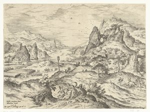 Venere piange la morte di Adone, Paesaggi con scene bibliche e mitologiche (titolo della serie)