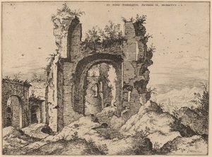 Veduta delle Terme di Caracalla da Hieronymus Cock