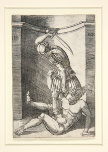 Soldato che uccide un uomo nudo da Hieronymus Hopfer
