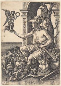 Personificazione di Roma da Hieronymus Hopfer after Giovanni Battista Palumba