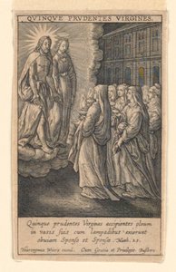 Le Cinque Vergini Sagge, dalla suite "Speculum Virginitatis" da Hieronymus Wierix