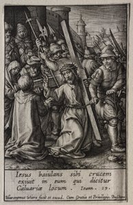 La Passione: Cristo che Porta la Croce da Hieronymus Wierix