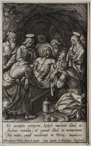 La Passione: La Sepoltura da Hieronymus Wierix