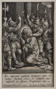 La Passione: La Derisione di Cristo da Hieronymus Wierix