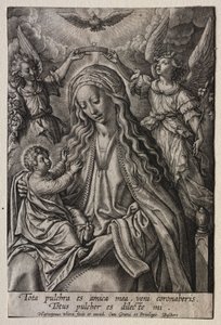 Vergine incoronata da due angeli