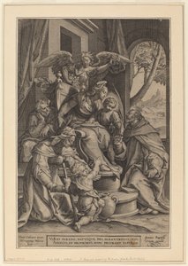 La Santa Parentela da Hieronymus Wierix after Denys Calvaert
